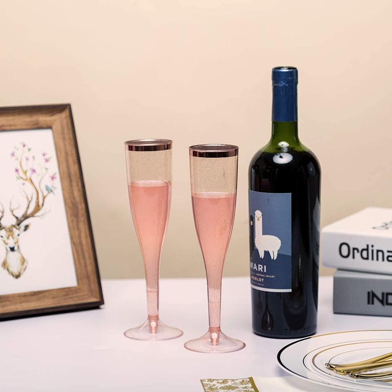 6шт одноразовые пластиковые бокалы для вина, коктейли, шампанское, вино, стаканы для стеклянных флейт