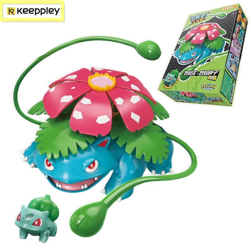 Keeppley Pokemon Блоки для битвы Лукарио Чаризард Мьюту Бластойз Грениндзя Сборная 3D Модель Мини Фигурки из Кирпичиков Игрушки