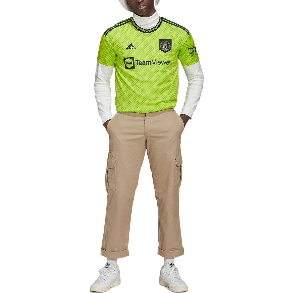 Adidas Manchester United 22/23 Third Jersey Semi Solar Slime Men Streetwear HE2981
