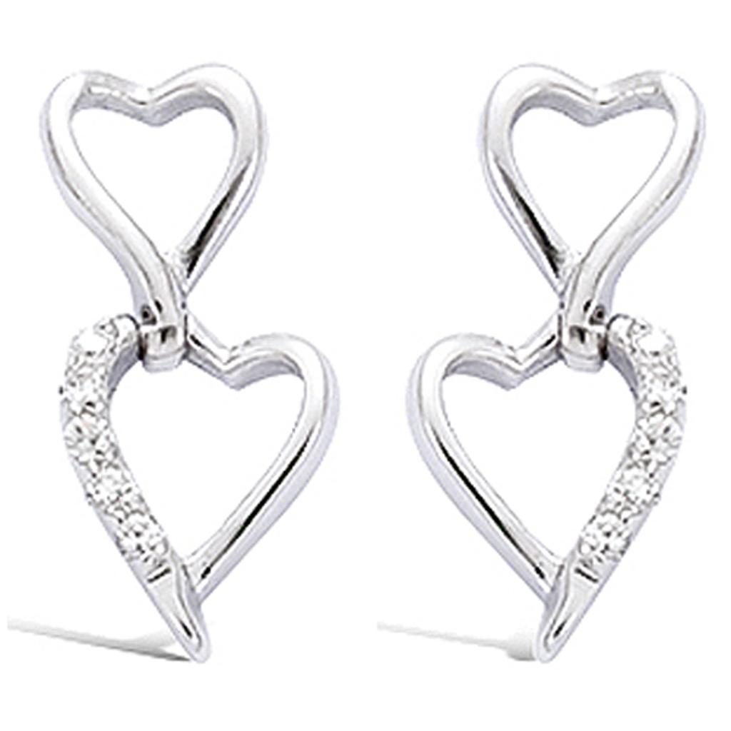Les Trésors De Lily [H0458] - Silver 'Love' Silver Earrings (rhodium-plated) - 20x10 Mm