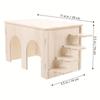 1PC Natural Wooden Hamster House Solid Wood Hiding Nest Aquascape Supplies Golden Bear Small Pet Sleeping Platform