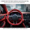Steering Wheel Covers, 3PCs Carbon Fiber Anti-Skid Clip On Car Steering Wheel Cover Protector Universal For Most Car Wheel (Brown)