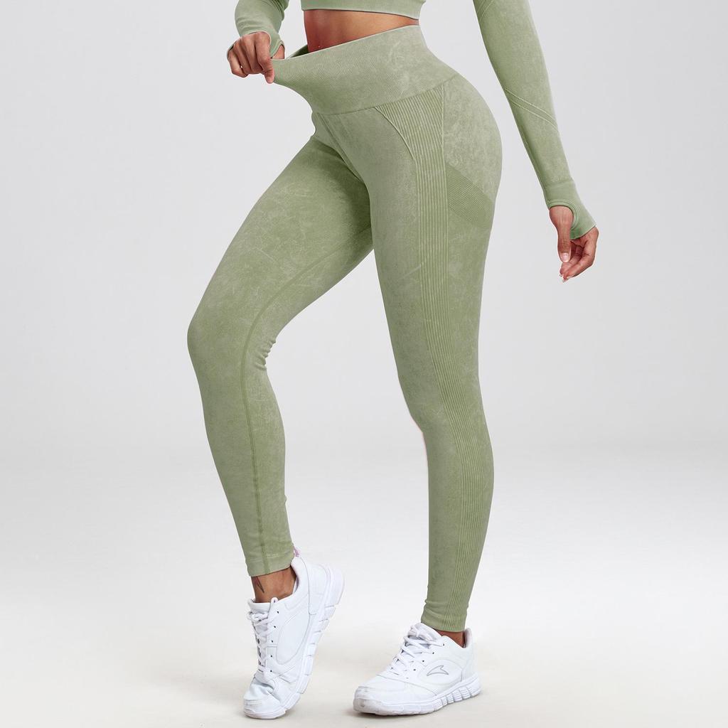 European and American Influencer Seamless Moisture-Wicking Hip-Lifting Yoga Leggings for Women
