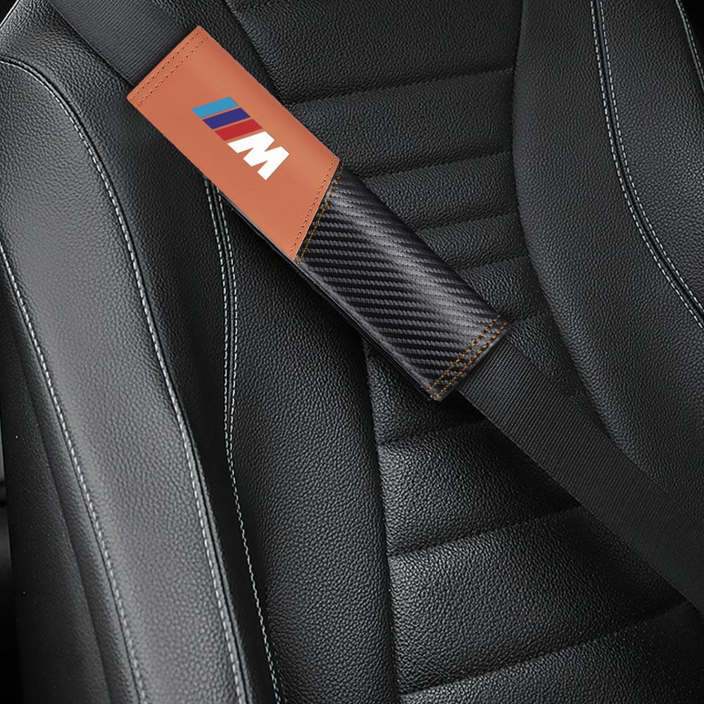 2 шт. Чехлы на ремень безопасности из углеродного волокна, автомобильная накладка на плечо, ремень безопасности для BMW E46 E90 E60 F30 E87 E36 F20 E92 Serie 1, автомобильные аксессуары