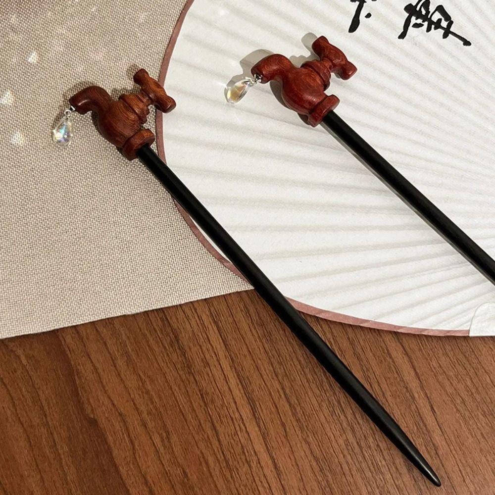 Water Drop Funny Hair Fork Step Shaking Creative Hairpin  Hanfu Headwear