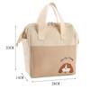 Cute Insulated Lunch Bag With Carry Handle Animal And Letter Prints For School