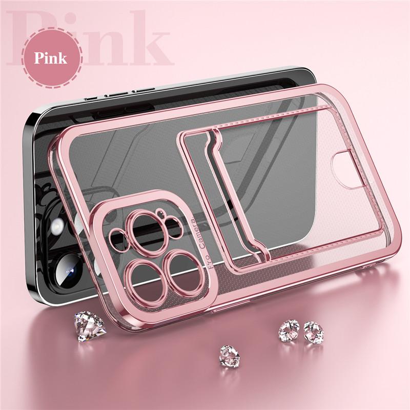 Для iPhone 16 15 14 13 12 11 7 8 Xs Xr SE Pro Max Plus Покрытие Прозрачный ТПУ Толкающий рот Вставка Слот для карт Кошелек Сумка Держатель Задняя крышка Shell Case
