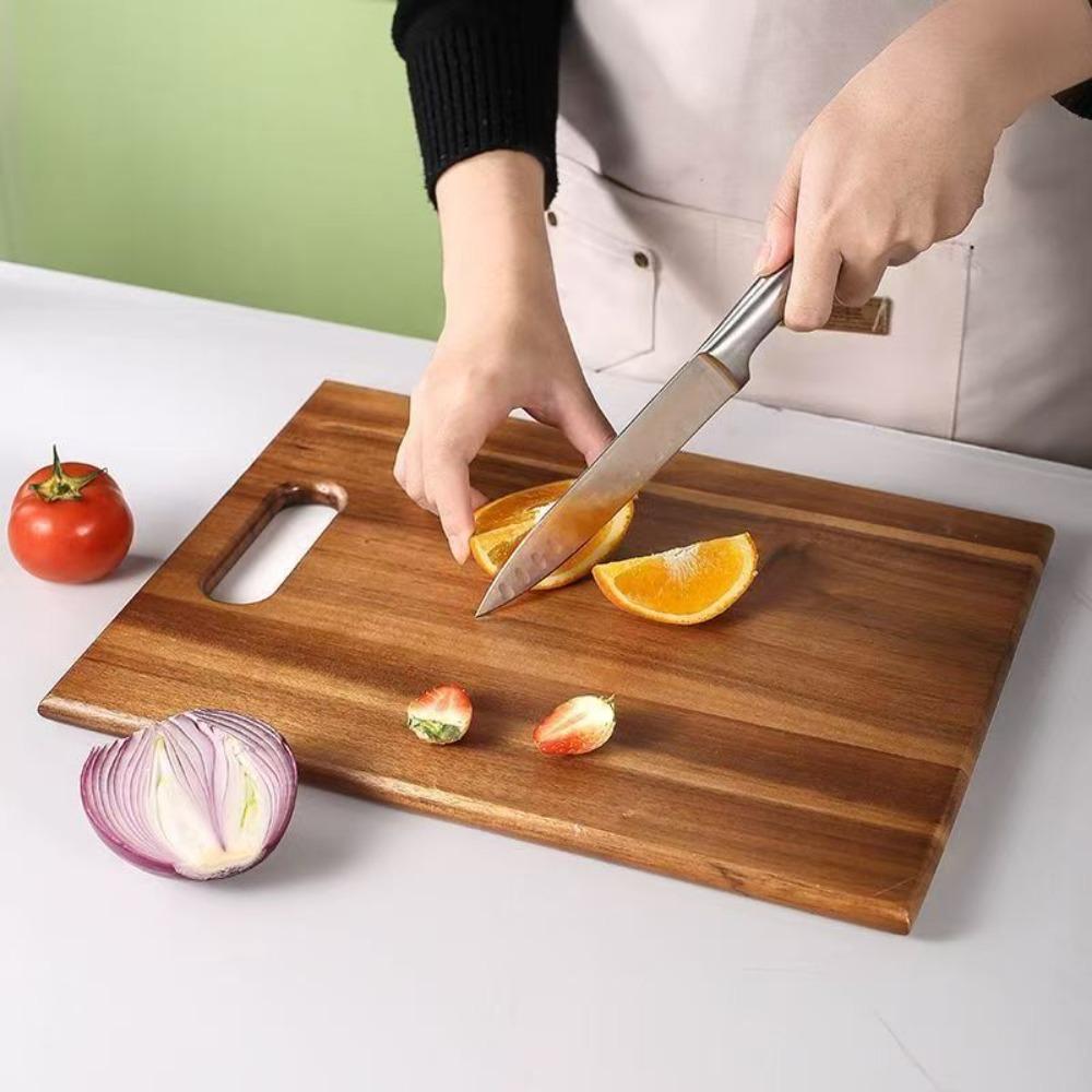 Разделочные доски из массива дерева прямоугольной формы, утолщенный разделочный блок, поднос для готовой еды, кухня