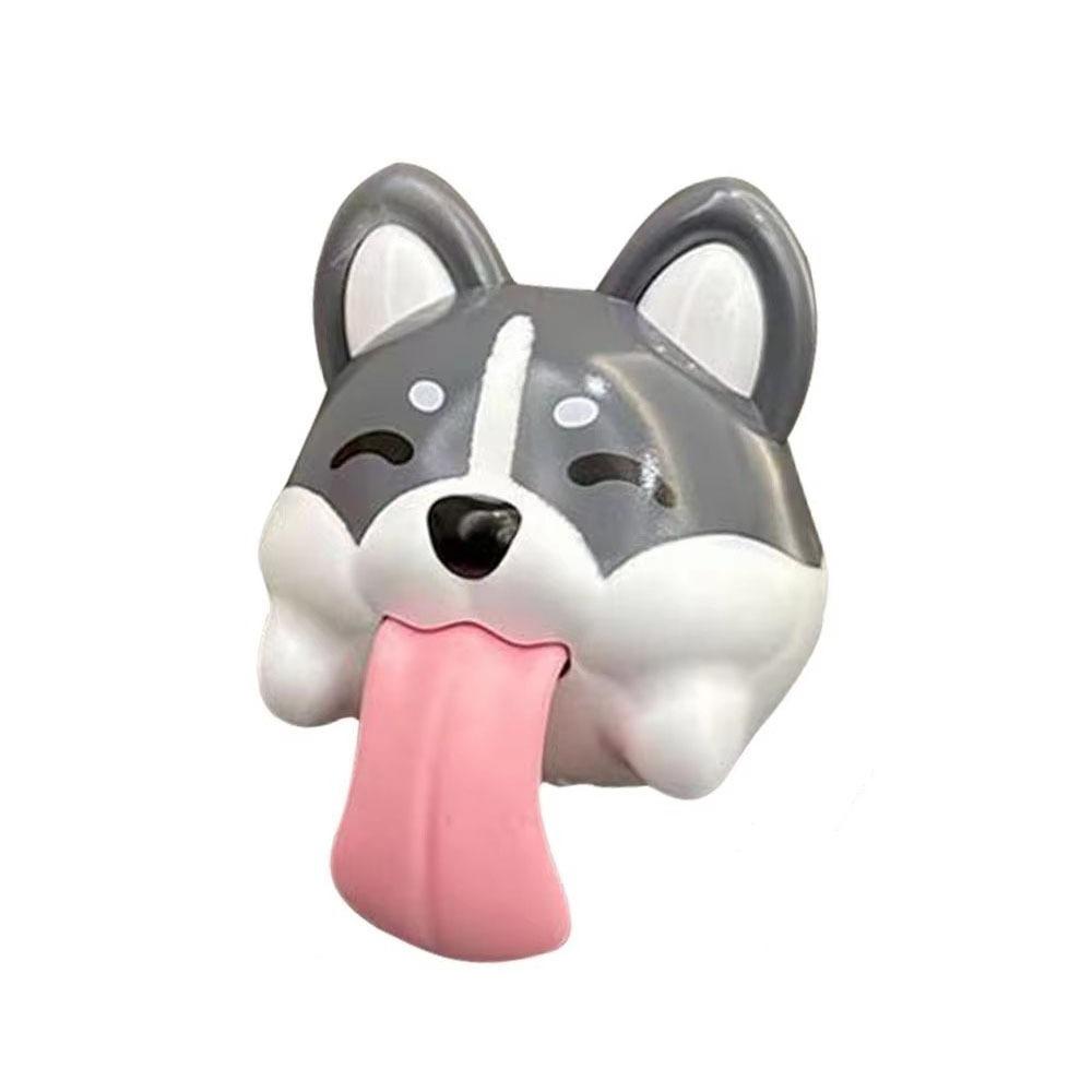 Sound-producing Dog Figure Keychain Cartoon Corgi Car Pendant Dog-Shaped Pendant  For Couples