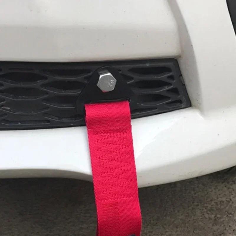 Heavy-Duty Nylon Tow Strap Universal Car Racing Tow Rope Green Black Red 28cm Bumper Trailer Towing Strap Ropes Car Decoration
