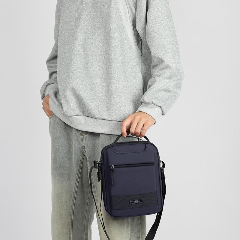 Мужская портативная сумка-мессенджер большой вместимости, вертикальная, модная, многофункциональная, на одно плечо, повседневная деловая дорожная сумка