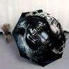 "Yin Yang Tiger Wall Art: Unique Home Decor"Umbrella, Portable 3-Fold Compact Umbrella for Men & Women ES18