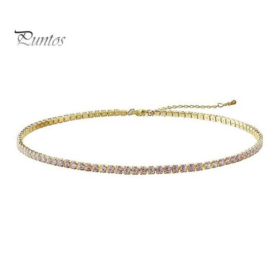 Женское элегантное колье-чокер со стразами, искрящееся регулируемое короткое ожерелье с кубическим цирконием, свадебные украшения, подарок