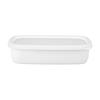 Fuji Enamel Shallow Storage Medium with Freezer Conte White Container, Size, 0.9L, Canister, Lid, IH, Oven, Compatible, KE-M LW,