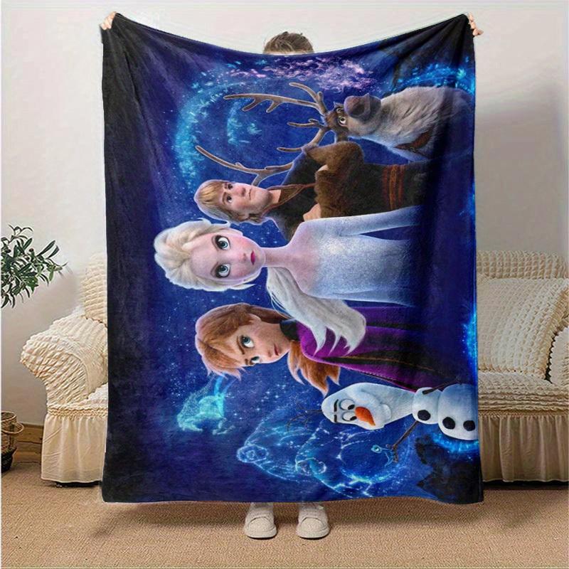 1pc. Disney Frozen Elsa Anna Olaf Ragnnok Outdoor Blanket for Kids Adults Home Office Travel Gift