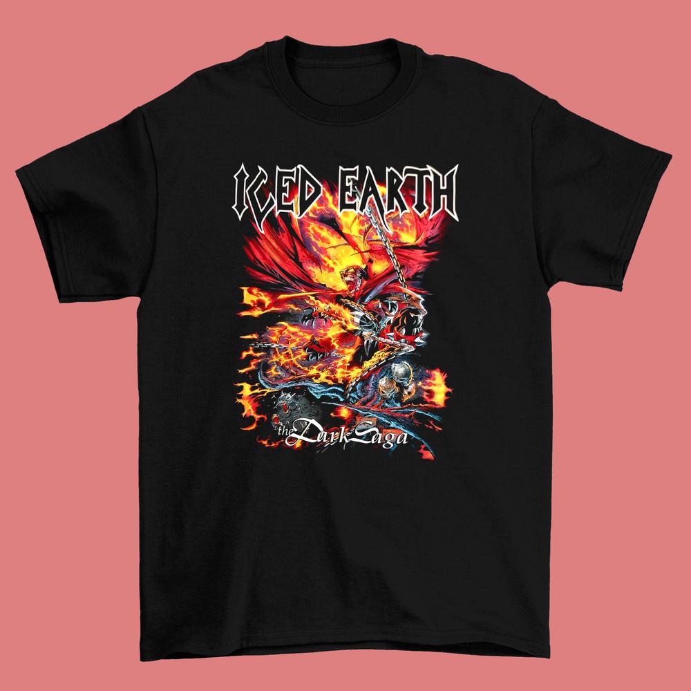 The Dark Saga Iced Earth Tee Shirt Black Full Size Men Women S-234XL Unisex T-Shirt