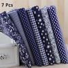 7Pcs/Set 25x25cm DIY Floral Dot Patchwork Cotton Fabric Plain Cloth DIY Sewing Quilting