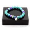 Turquoise Beads Bracelet + Purple Blue Jasper + Blue Jasper + Orange Blue Jasper 8 Mm