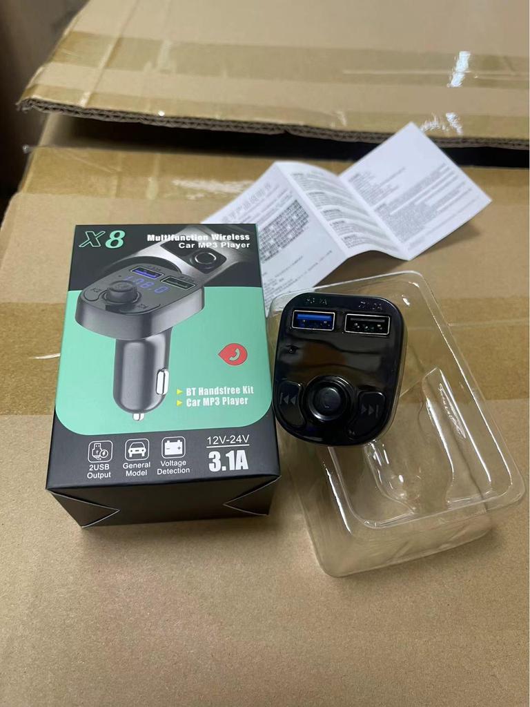 Автомобильный Bluetooth MP3-плеер с функцией громкой связи, голосовой трансляцией, быстрой зарядкой PD и USB-флеш-накопителем.