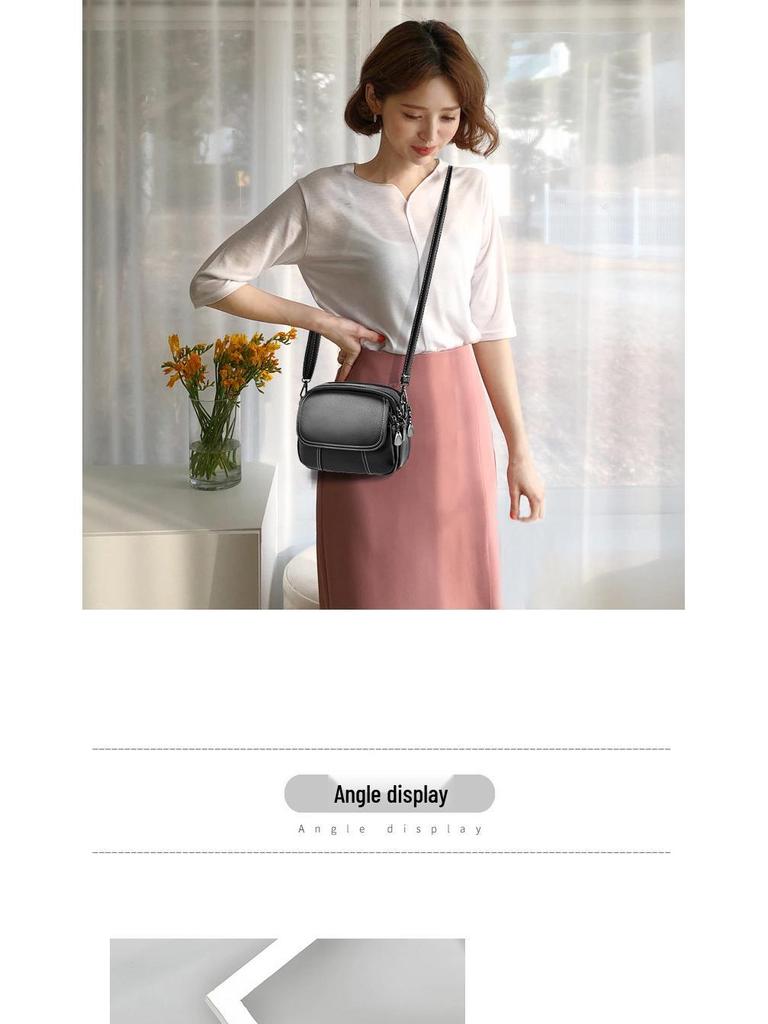 2023 Women's Trendy Soft Leather Crossbody Bag - Fashionable, Casual, Versatile, Small Spring/Summer Handbag