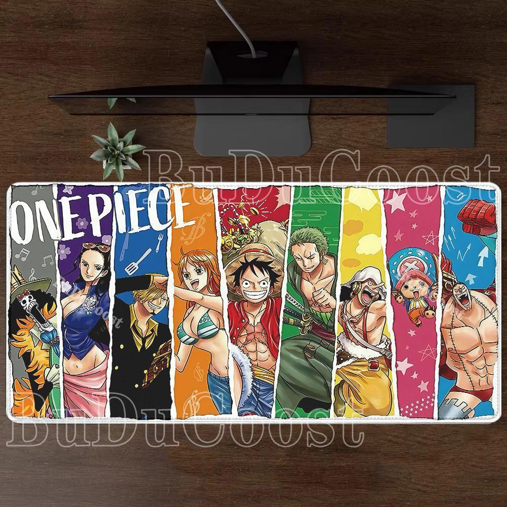 Luffy Roronoa Zoro One Piece Gaming XXL Mouse Pad anime HD printing Mousepad PC Keyboard overlock Non-Slip base Office Desk Mat