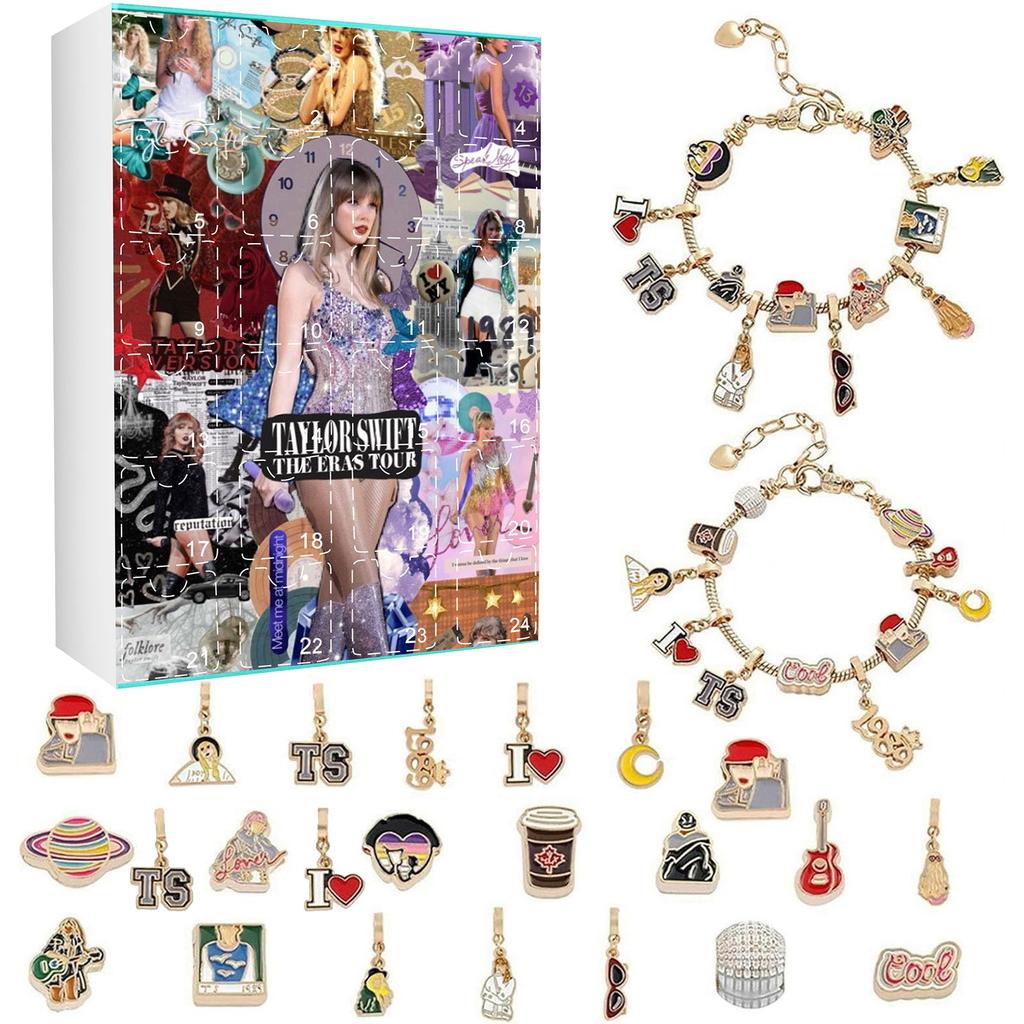 Подарки с адвент-календарем, набор для изготовления браслетов своими руками для детей и взрослых, рождественский календарь обратного отсчета на 24 дня, ювелирные подарки