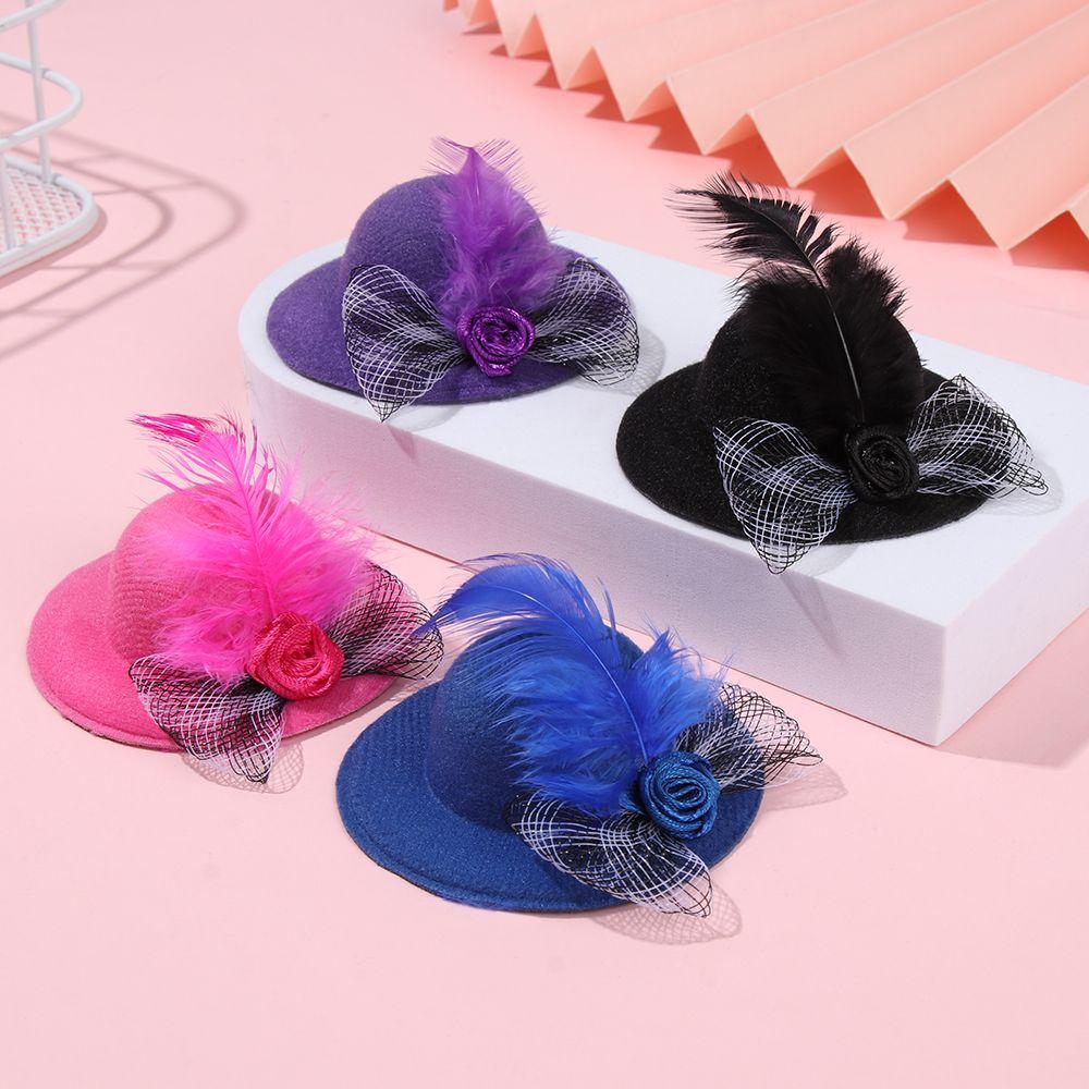 Poultry Duck Stylish Show Costum Rooster Pets Supplies Feather Top Hat Chicken Hats Cap for Hens