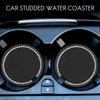 Bling Bling Round Interior Accessories Slot Non-Slip Mat Car Cup Mat Water Cup Pad Car Accessories