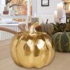Indoor Modern Pumpkin Fall Decor Shiny Vivid Color Holiday Party Elegant Tabletop Decoration Resin Artificial Pumpkin