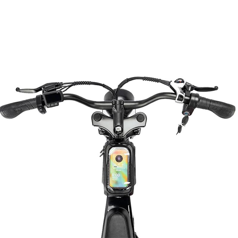 Электровелосипед YVY C20 Lite 20" с толстыми шинами, 1000 Вт, 48 В 15 Ач, Shimano 7 скоростей, механические дисковые тормоза, амортизационная подседельная труба для бездорожья и горных приключений