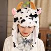 Neck Warmer Plush Moving Hat Animal Animal Hat Headgear Bomber Hat Animal Earflap Hat  Christmas