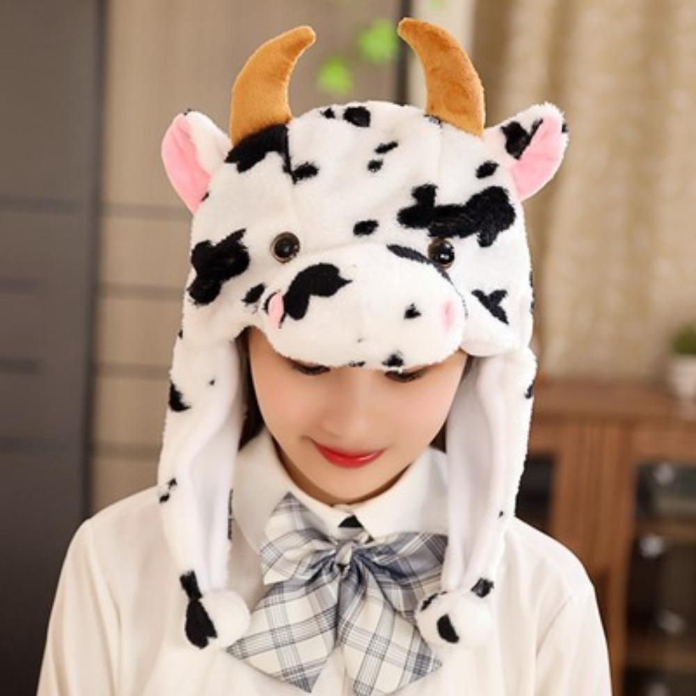 Neck Warmer Plush Moving Hat Animal Animal Hat Headgear Bomber Hat Animal Earflap Hat Christmas