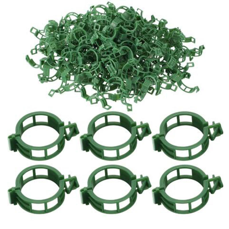 100 шт. Фиксатор для поддержки растений, Пластиковый садовый зажим для подвязки лозы для вьющихся растений, Томатов, Винограда, Держатель для стеблей растений