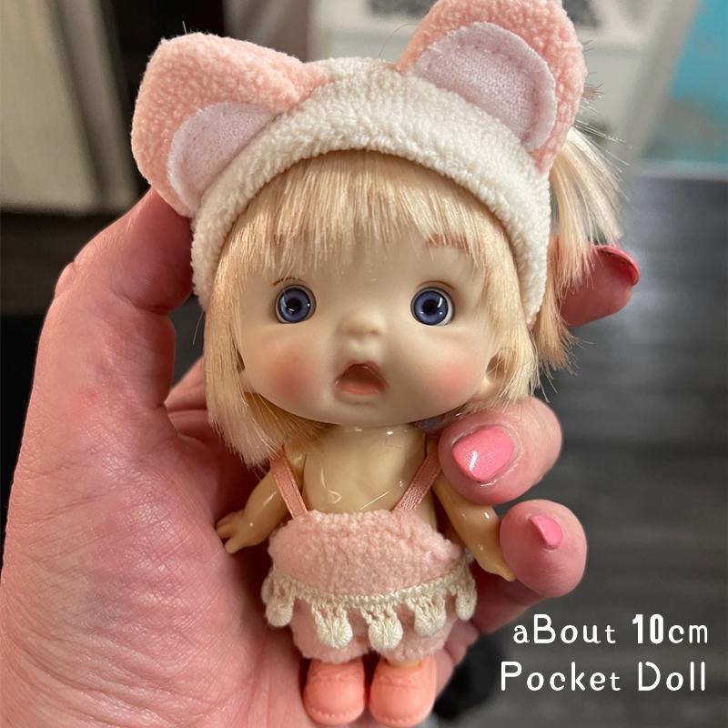 Маленькие куклы BJD 10 см для девочек Куклы Ob11 Одежда для кукол Милые игрушки-сюрпризы Кавайное лицо Тело Ob11 Полный набор Для детей Игрушка Подарки