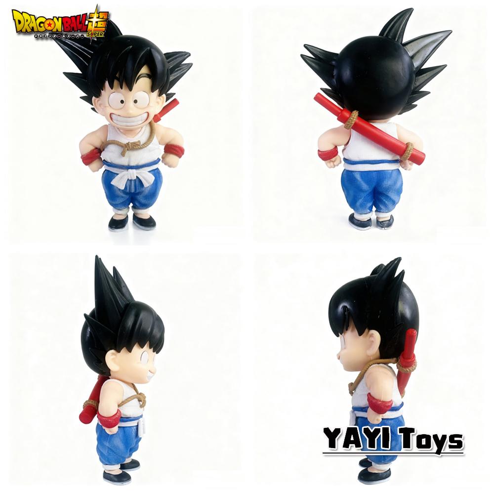Новые фигурки аниме Dragon Ball Сон Гоку Криллин Фугуире Детство Милые модели ПВХ Статуэтка Настольные украшения Коллекционные игрушки Подарок Круглый Сенсорный Сжимаемый