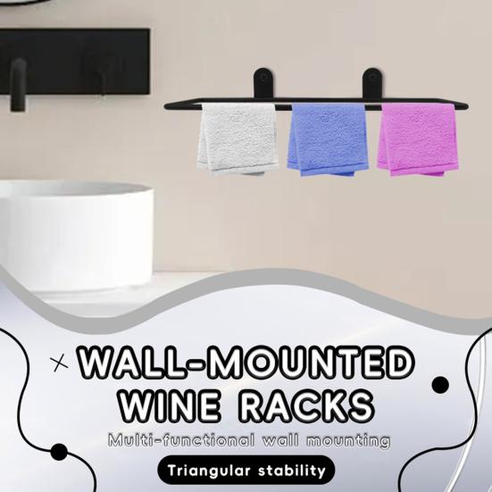 Металлическая стойка для винных бутылок Настенная винная стойка Барная винная полка Компактный органайзер для вина Подарок для любителей вина