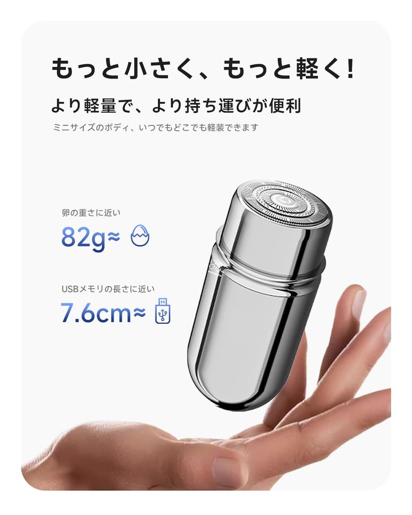 PLUZZ Маленькая электробритва для мужчин Портативная мини-бритва Портативная электробритва для мужчин Перезаряжаемая - Type-C Путешествия/Командировки/Офис Дом/Автомобиль