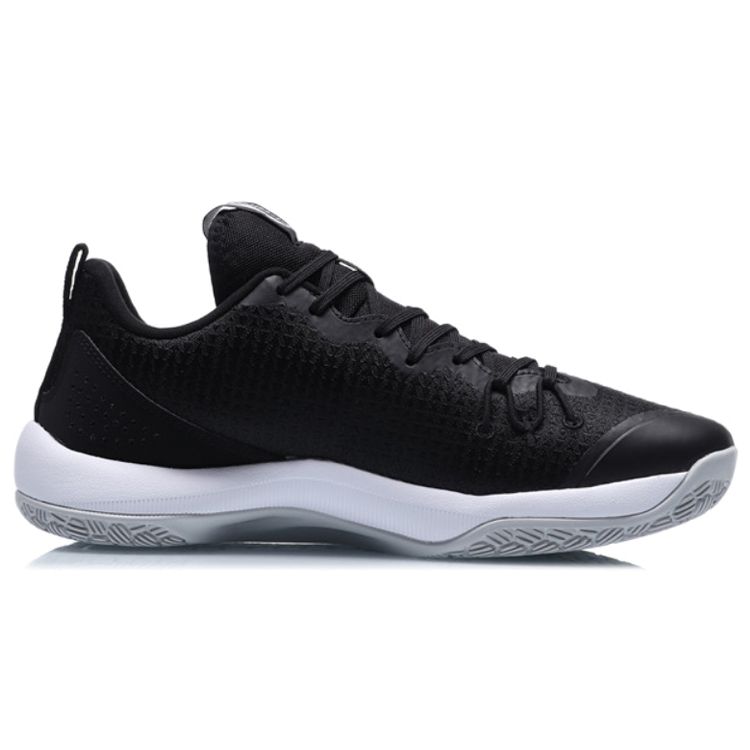 Li Ning Magic Cloud Wear Resistant Breathable Low Top Basketball Shoes Men Sneakers Black White ABPQ043-7