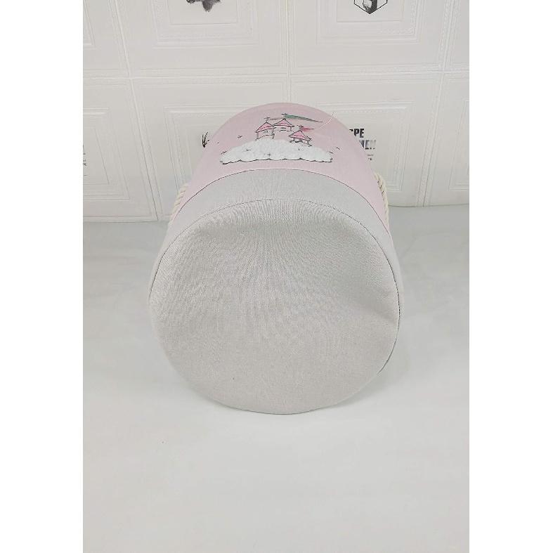 KUNRO Large Sized Round Storage Basket Organizer Bin Laundry Hamper for Nursery Clothes Toys