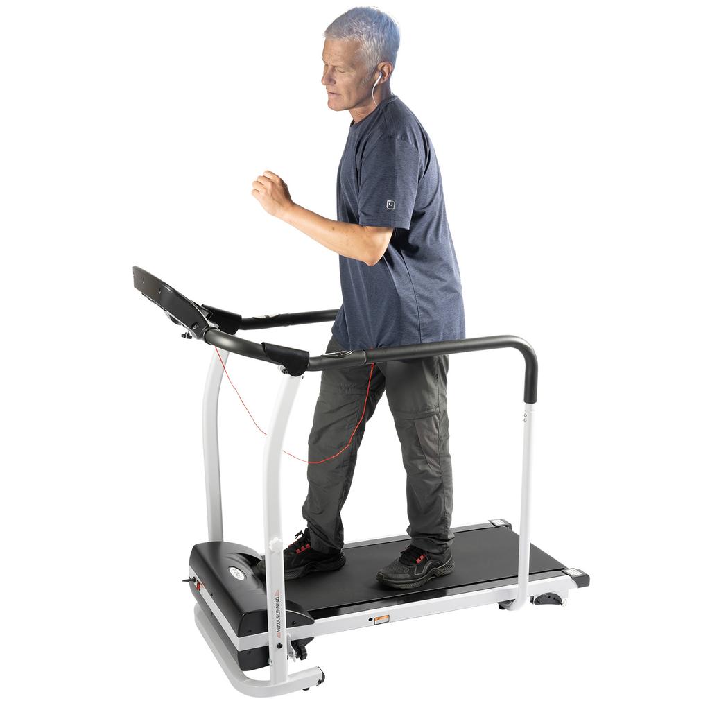 Беговая дорожка для ходьбы для баланса, восстановления, фитнеса, складная, с поручнями полной длины и датчиком сердечного ритма, грузоподъемность 220 фунтов