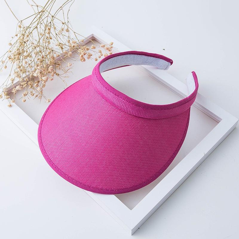 Солнечная шляпа с открытым верхом Солнечная шляпа Детская летняя защита лица Универсальная пляжная шляпа с большими полями Приморская уличная защита от солнца Соломенная шляпа