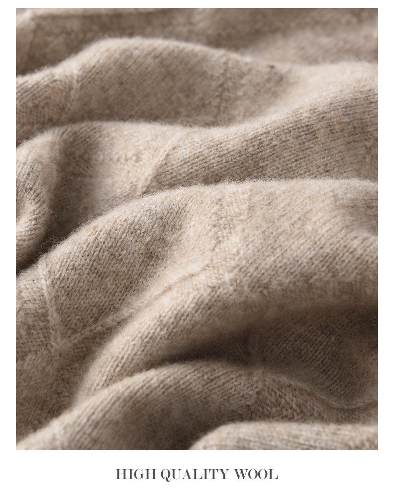 Мужской кашемировый свитер - Коллекция Осень/Зима: Круглый вырез, Свободный крой, Однотонный, Трикотажный пуловер в стиле business casual