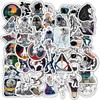 59PCS Cartoon Aerospace Astronaut NASA Graffiti Stickers for Bicycle Hand Account Pencil Case Decals LanLanStickersWorld
