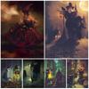 Salem Witch and Magic Godmother Wall Art Oil Painting Soul Ferry Retro Abstract Art Poster