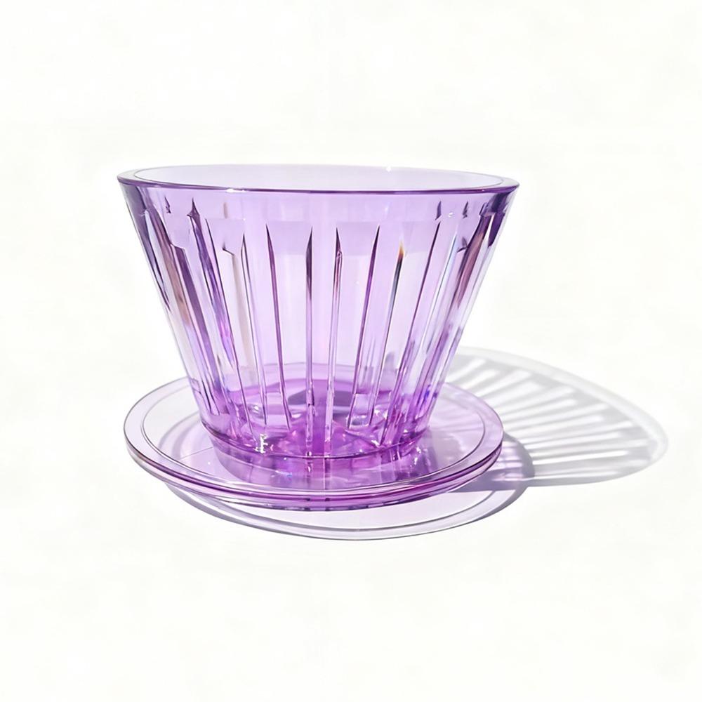 1-2Cups Coffee Maker Reusable Coffee Dripper Heat-resistant Crystal Eye B75 Basket Resin Portable Coffee Funnel Coffee Brewing