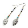 [N5023] - Multicolored Silver 'Navajos' Designer Earrings