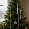 12Pcs Acrylic Christmas Tree Icicle Ornaments Transparent Twisted Icicle Tree Decor  Wedding Party