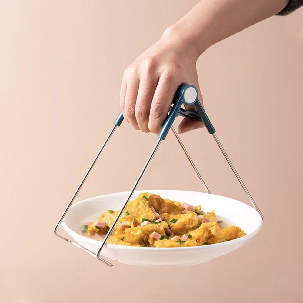 Foldable Steamer Lifter Non-slip Holder Plate Gripper Anti-Scalding Clip Dish Bowl Clamp