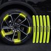 Car Wheel Hub Reflective Stickers Tire Rim Luminous Accessories For Dacia Megane 2 3 Clio 4 Duster Captur Kadjar