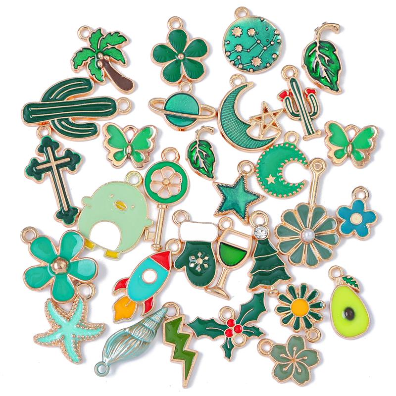 10 шт., подвески из сплава, масляные животные, цветы, случайный микс, подвески, бусины для самостоятельного изготовления ювелирных изделий